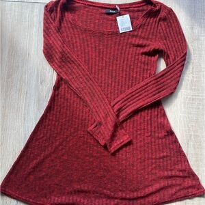 NWTs - Urban Outfitters BDG Boohoo Rich Red Long Sleeve Dress